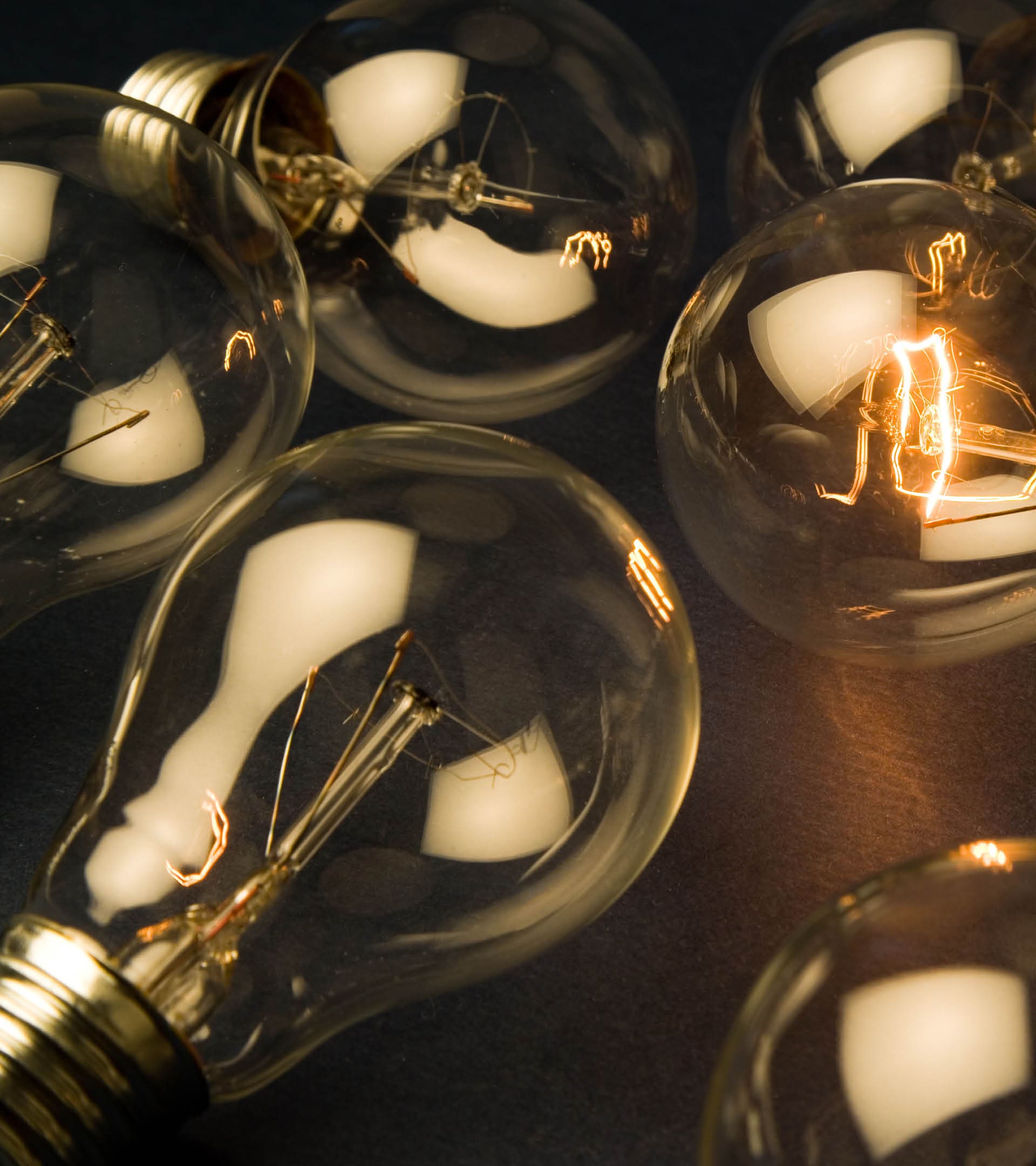 Bright Light Bulb close up shot