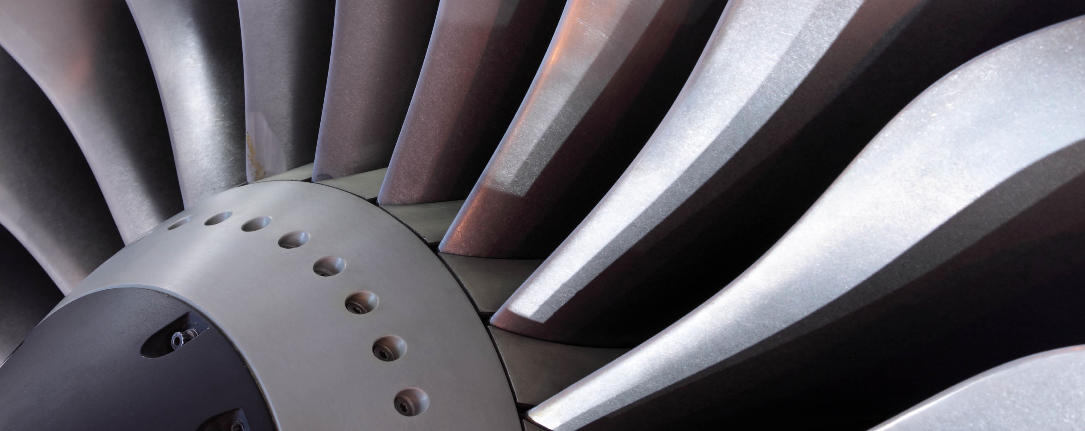 Turbo-jet engine of the plane, close up