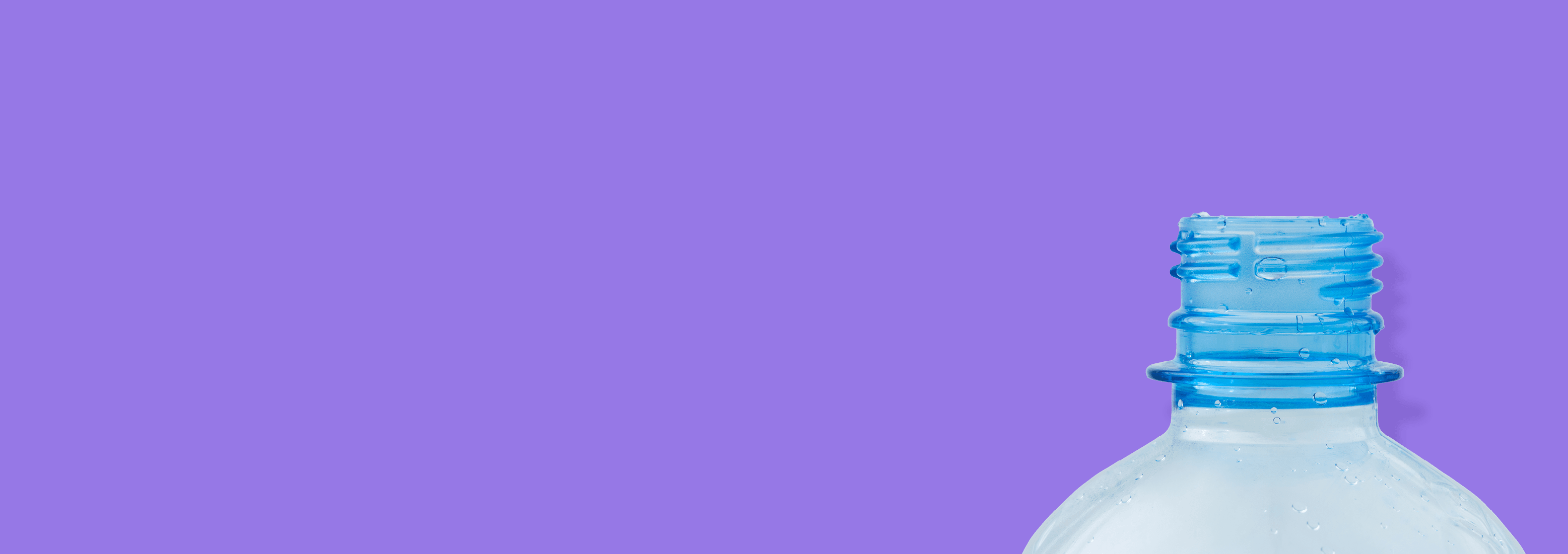 Empty water bottle isolated on white background