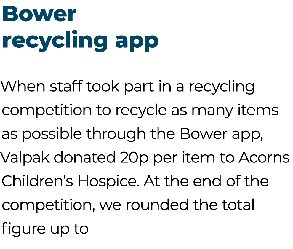 Bower recycling app When staff took part in a recycling competition to recycle as many items as possible through the ...