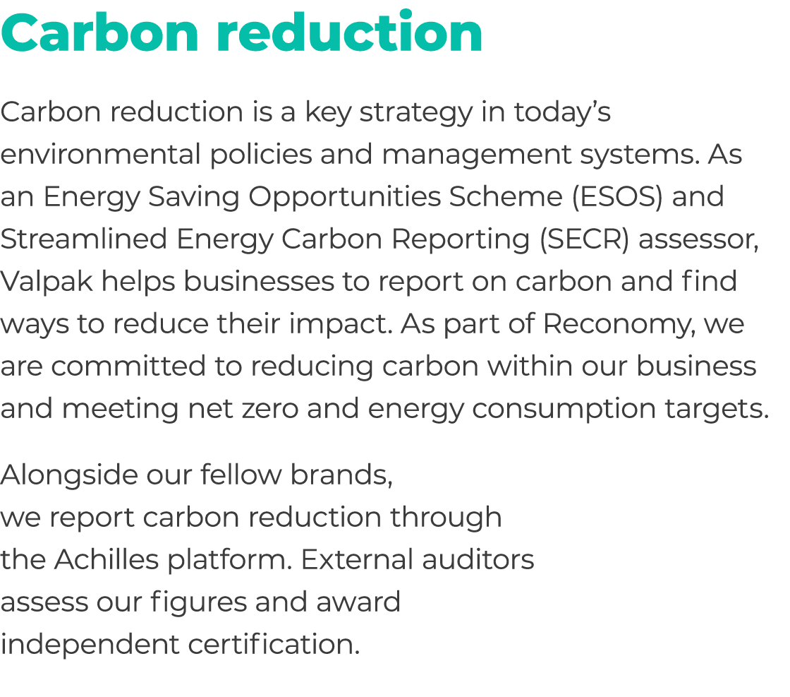 Carbon reduction Carbon reduction is a key strategy in today’s environmental policies and management systems. As an E...
