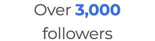 Over 3,000 followers